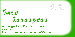imre korosztos business card